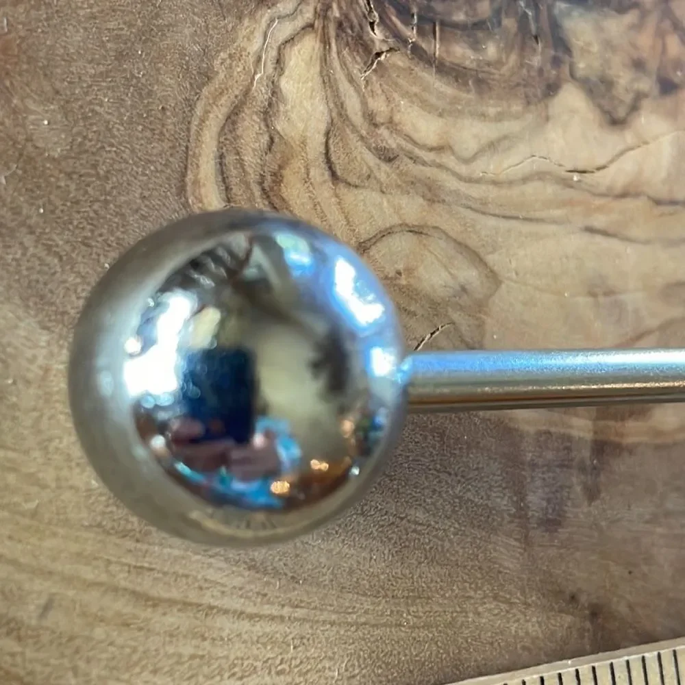 Mid-century Bakelite Handled Stainless Steel Ball & Spring Cocktail Stir Stick